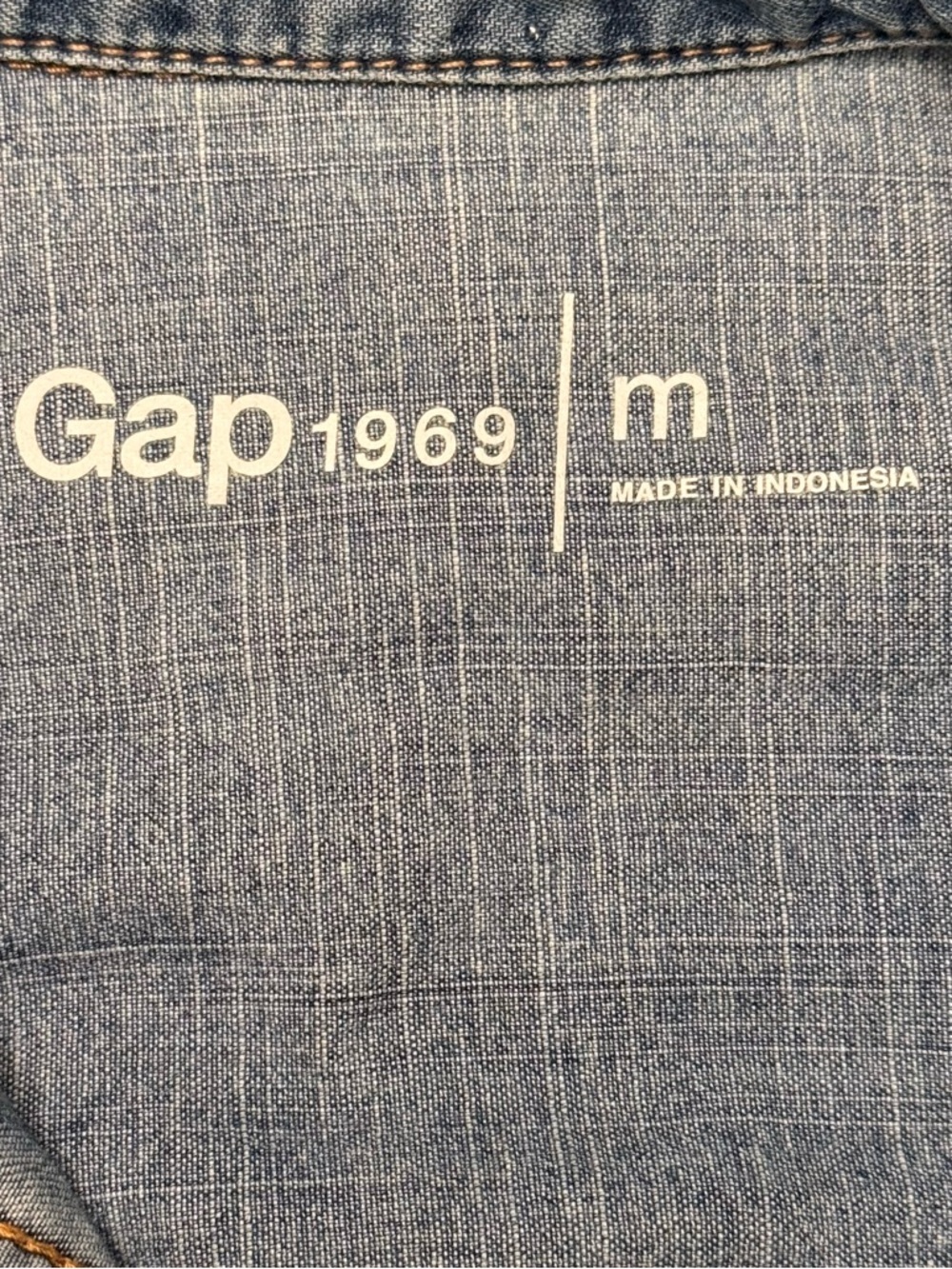 GAP 1969 Denim Shirt Dress Medium Blue Wash Long Sleeve Belted Midi - Picture 2 of 10